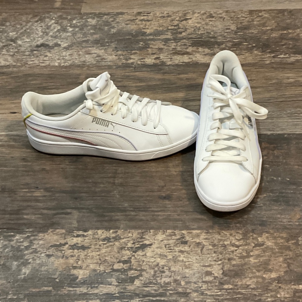 Puma White Sneakers with Subtle Accents